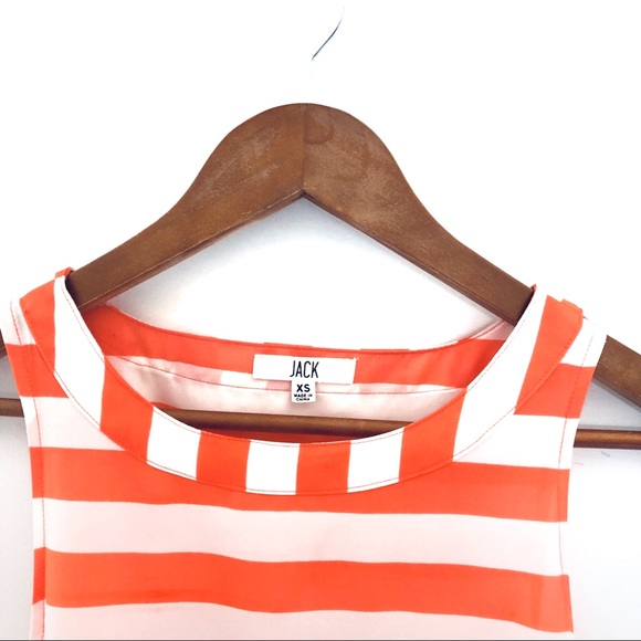 Jack by BB Dakota Crop Top Orange Stripe XS - Picture 3 of 4